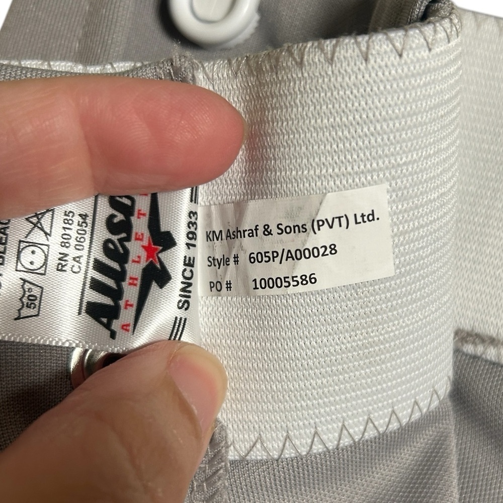 Alleson Athletic Baseball Pants Grey Size Youth XL - Picture 7 of 7